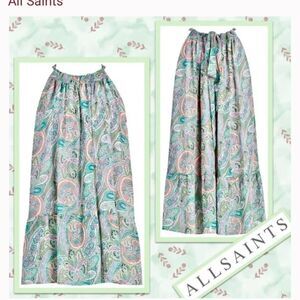 AllSaints Roma Shahmina Tie Back Sleeveless Top